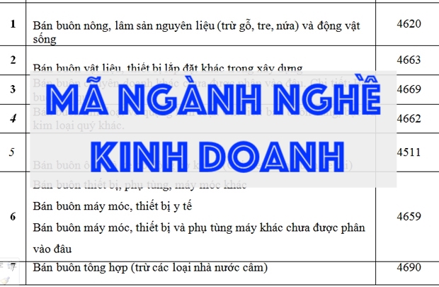 Hệ thống ngành kinh tế Việt Nam từ 20/8/2018