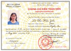 chứng chỉ kiểm toán