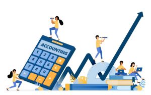 banner design of accounting education and financial literacy to improve economic growth illustration concept can be use for landing page template ui web mobile app poster banner website free vector